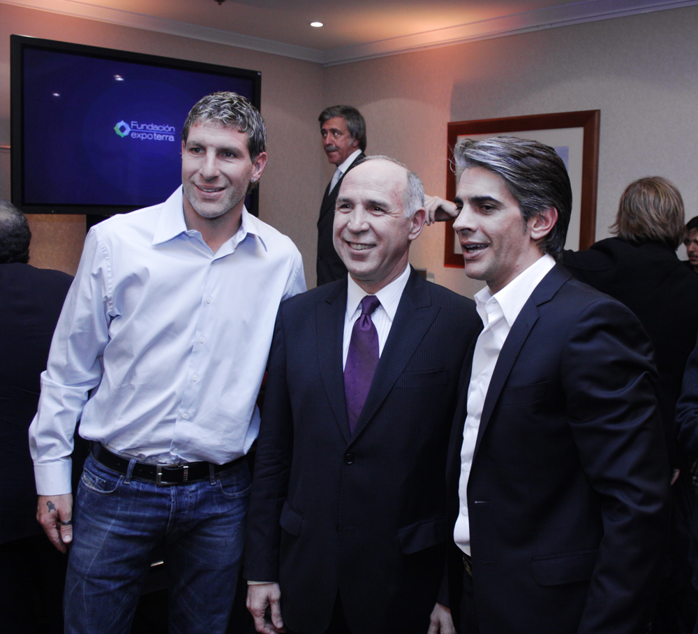 Junto a Martín Palermo y Pablo Echarri